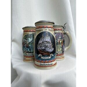 Vintage 1989 Budweiser Discover America Series Pinta Stein Anheuser Busch